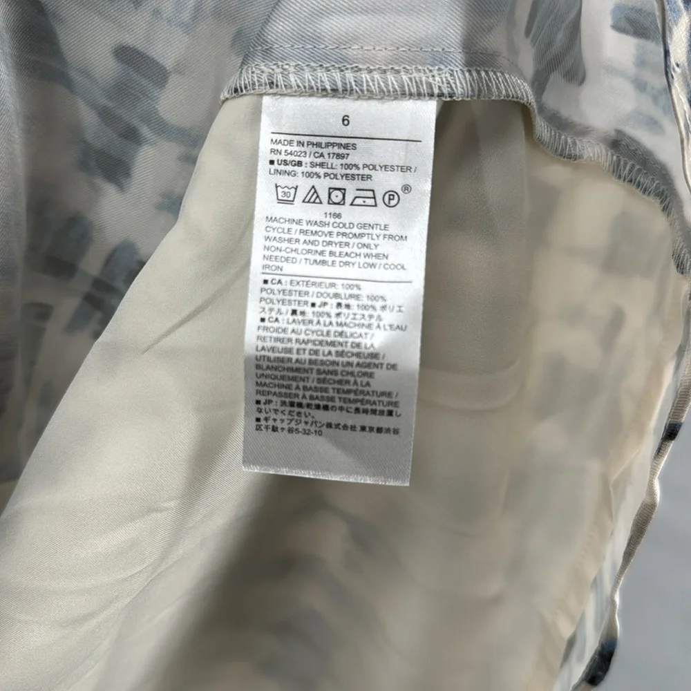 Banana Republic SILKY TWILL WRAP MIDI SKIRT Abstract Print 6 new below knee - Picture 11 of 13